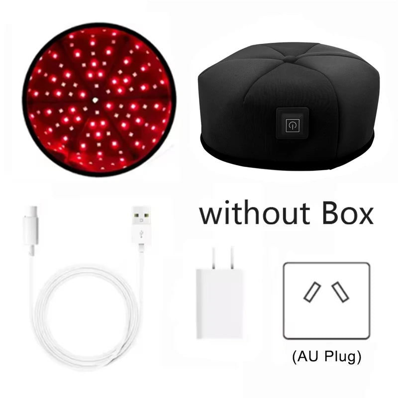 Casque Racine Souple avec diodes lumineuses allumées, câble d'alimentation et adaptateur secteur